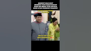 KETIKA MAS DIDIT MEMBERI TAHU PRESIDEN PRABOWO ATAS KEDATANGAN MBA TITIK#prabowo #soeharto #moments