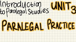 PAR1501| PARALEGAL PRACTICE