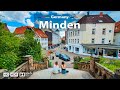 Minden germany  beautiful german town walking tour  4k 60fpsr  a summer day walk 2023