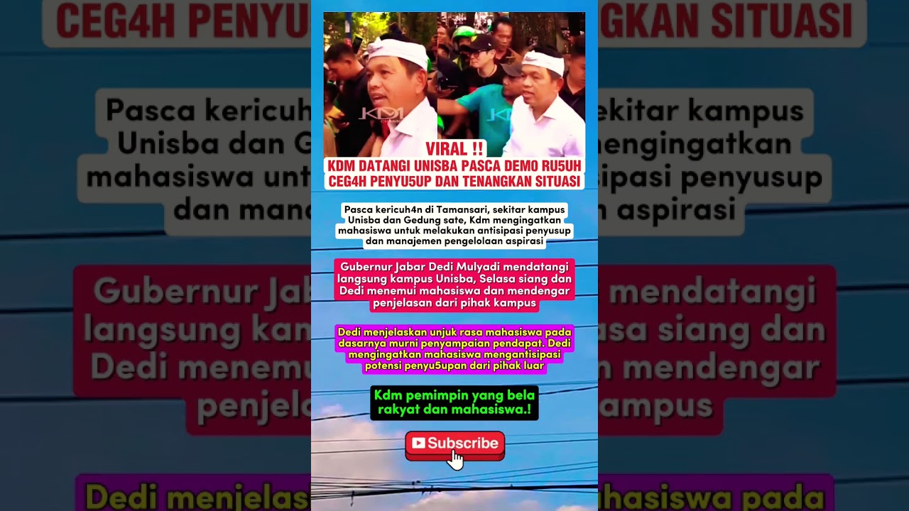 Dedi mulyadi datangi unisba ceg4h penu5up 