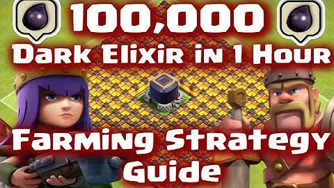 Clash of Clans - 100,000 Dark Elixir in 1 Hour Gameplay Live Attack Strategy