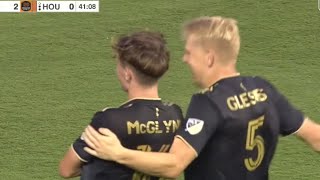 Jack McGlynn vs Houston Dynamo (1 Goal and 1 Assist) | Great Free Kick Goal