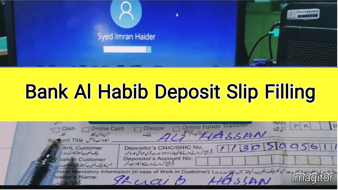 First_Time_Bank_Al_Habib_Cash_Deposit_Slip_Filling Bank Al Habib Ke