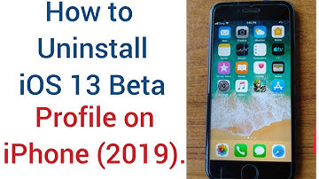 uninstall or remove ios 13 beta profile on iphone, iPad \& switch ios 13 beta to public