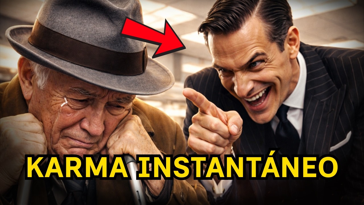 MILLONARIO HUMILLÓ a un anciano en el banco… el KARMA lo alcanzó pronto | Historias del Karma