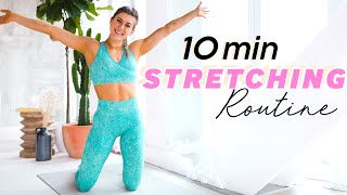 10 min FULL BODY STRETCH + FLEXIBILITY ROUTINE \/\/ Beginner to Advanced