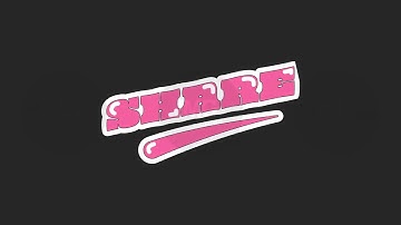 Animated cta button share in retro pink bubble letters