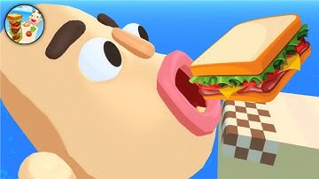 Sandwich Runner 🥪in All Levels Mobile Game Walkthrough Update Trailer iOS Android S3Kognole 🤣