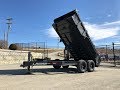 Lamar 7x14' Hydraulic Dump Trailer DELUXE 14000# GVW DL831427DEL