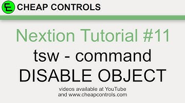 #78 Nextion Display tsw command Enable/Disable elements - NO Nextion Library Nextion tutorial