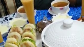 مائدة إفطار رمضان مغربية?? بالسعودية??  ميني بطبوط معمر بحشوة بسيطةولذيذ 