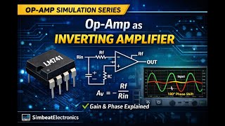 Inverting Amplifier Using Op-Amp (LM741) | Proteus