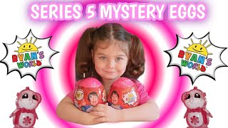 Ryan's World Toys Series 5 Mystery Eggs Unboxing - we got Invisible Peck!!