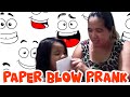 Paper Blow Prank 😂 Mother and Daughter Tandem