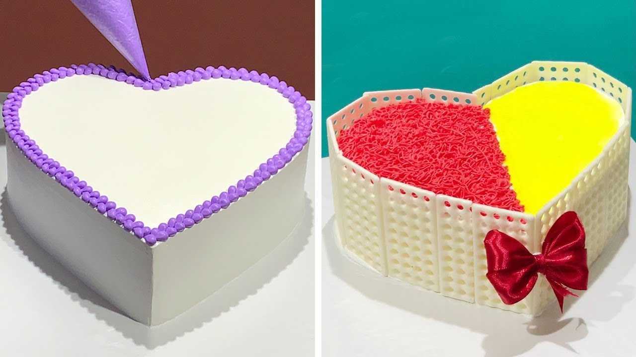 Amazing Heart Cake Decorating Tutorials ❤️ Most Satisfying Heart Cake Decorating Ideas Compilation