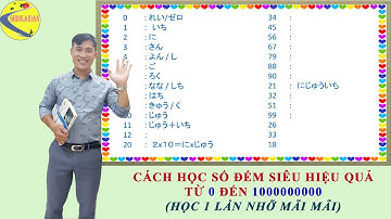SỐ ĐẾM TRONG TIẾNG NHẬT (HỌC 1 LẦN NHỚ MÃI MÃI)