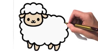 كيفيه رسم خروف العيد خطوة بخطوة/رسم خروف سهل/رسومات عيد الاضحي/تعليم الرسم للمبتدئين