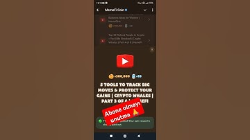 5 Tools to Track Big Moves & Protect Your Gains | Crypto Whales | Part 3 of 6 | MemeFi 08 November