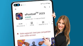 Comment Régler Le Problème eFootball PES 2023 non compatible avec la version de votre téléphone screenshot 1