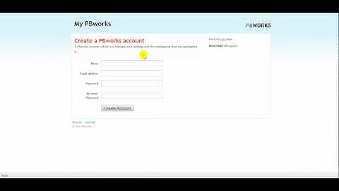 Creating a PBworks account