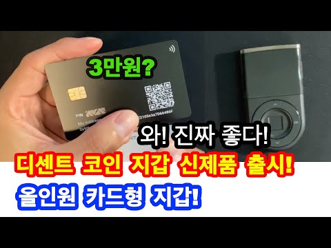   와 드디어 나왔다 디센트 카드형 코인 지갑 저렴하고 편리함 그 자체 올인원 카드형 지갑