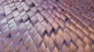 Shiny Purple Reflective Abstract Argyle 3D Tiles Moving Up And Down 4K Moving Wallpaper Background