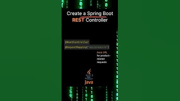 Create a Spring Boot Rest Controller #shorts #springboot #java #fullstackdev #backend #code #coding