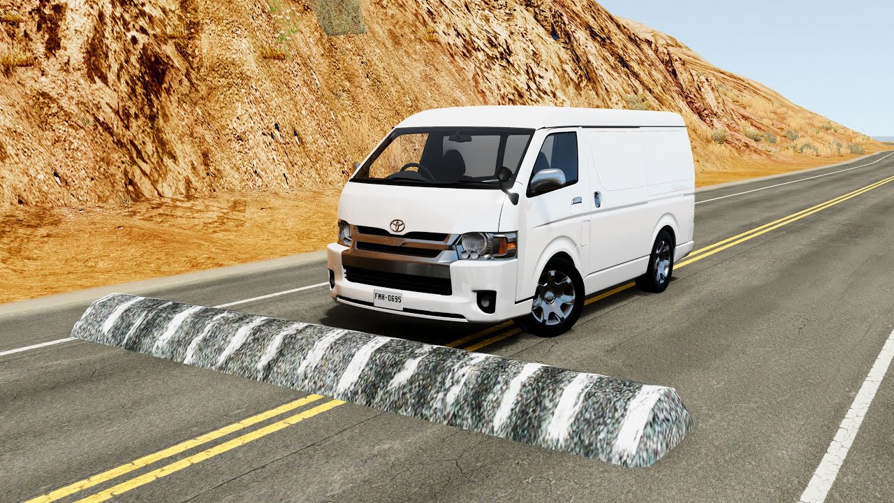 محاكي الحوادث | السرعة فوق المطبات 72# BeamNG drive