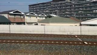 JR総持寺駅開業前(普通列車の車窓より) 2018.3.12