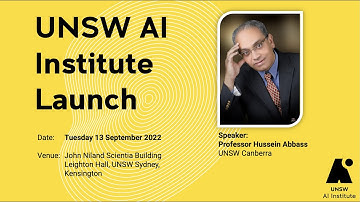 UNSW AI Institute Launch -  Professor Hussein Abbass