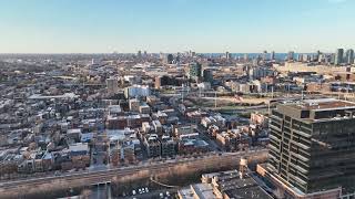 Drone 360 Above Chicago Fulton Market/West Loop - So Much Construction