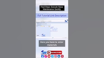 Final Steps Execute Mass Maintenance Quickly | SAP QM Master Data | QM Material Master Data | #erp
