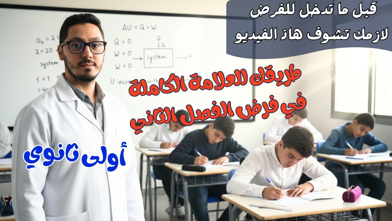 العلامة الكاملة تبدأ من هنا🎯 مراجعة شاملة للفرض في فيديو واحد 💯 فهم سريع + نجاح مضمون | أولى ثانوي