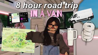 Going on a 8 HOUR roadtrip ACROSS Bloxburg in a Van!*alone*| Bloxburg Roleplay|w/voices