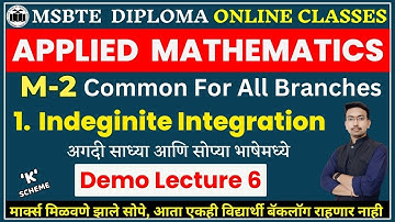 Diploma M-2 | Unit 1. Indefinite Integral | Lecture 6. Numericals On Simple Integration Part 3