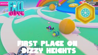 Getting first place on Dizzy Heights | Fall Guys | I was lucky...