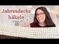 Häkelmuster mit halben Stäbchen | Jahresdecke häkeln Monat 8