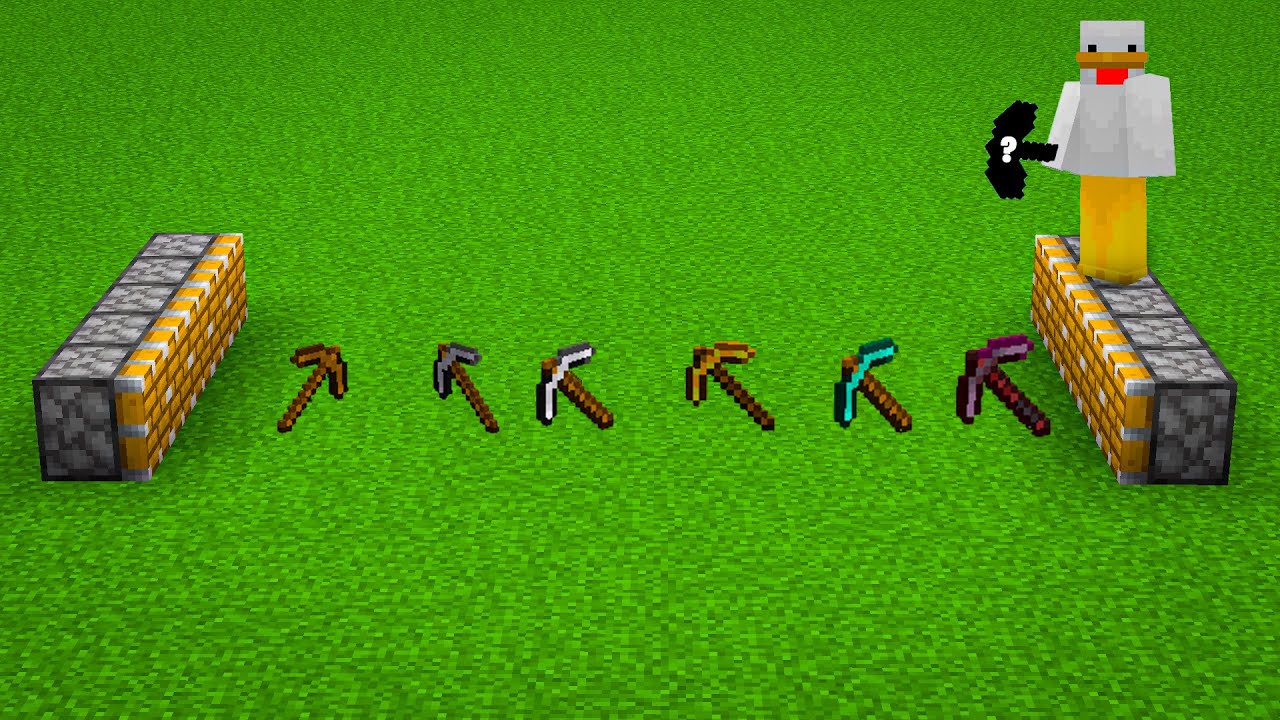 Сombined all the pickaxes in Minecraft into one! - YouTube