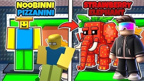 I Traded NOOBINNI PIZZANINI TO STRAWBERRY ELEPHANT in Steal a Brainrot Roblox