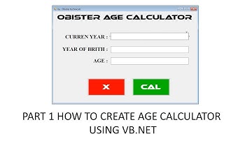 Part 1 how to create age calculator using VB.NET