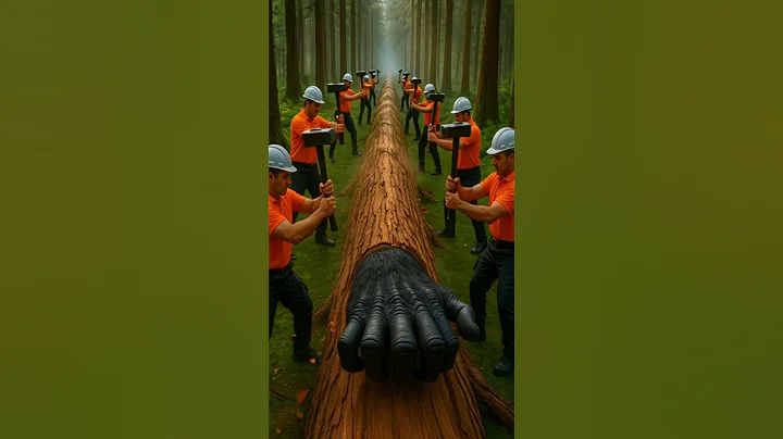 rescue gorillas stuck in big wooden log #gorilla #mahadev #funny #video #animals