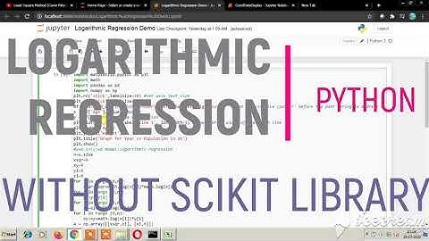 Logarithmic Regression | Without Scikit Library | Python, Jupyter