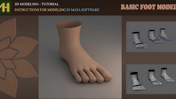 3D model - How-To Model Human Foot In Maya (Full Guide)
