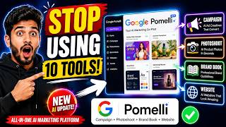 STOP Using 10 Marketing Tools! Google Pomelli Does Everything 🚀 #googleai #pomelli #googlevids