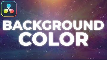 How to Change the Background Color in Davinci Resolve Tutorial