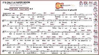 Video thumbnail of "It's only a paper moon per ukulele"