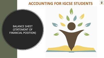 Accounting for IGCSE - Video 21 - Balance Sheet (SOFP)