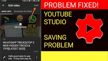 YT Studio save problem  -- Fix issue - Live proof