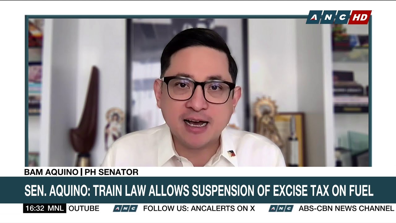 Sen. Aquino files bill to grant president authority to suspend fuel excise tax during emergencies