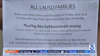 Elementary school parents protest Pride event